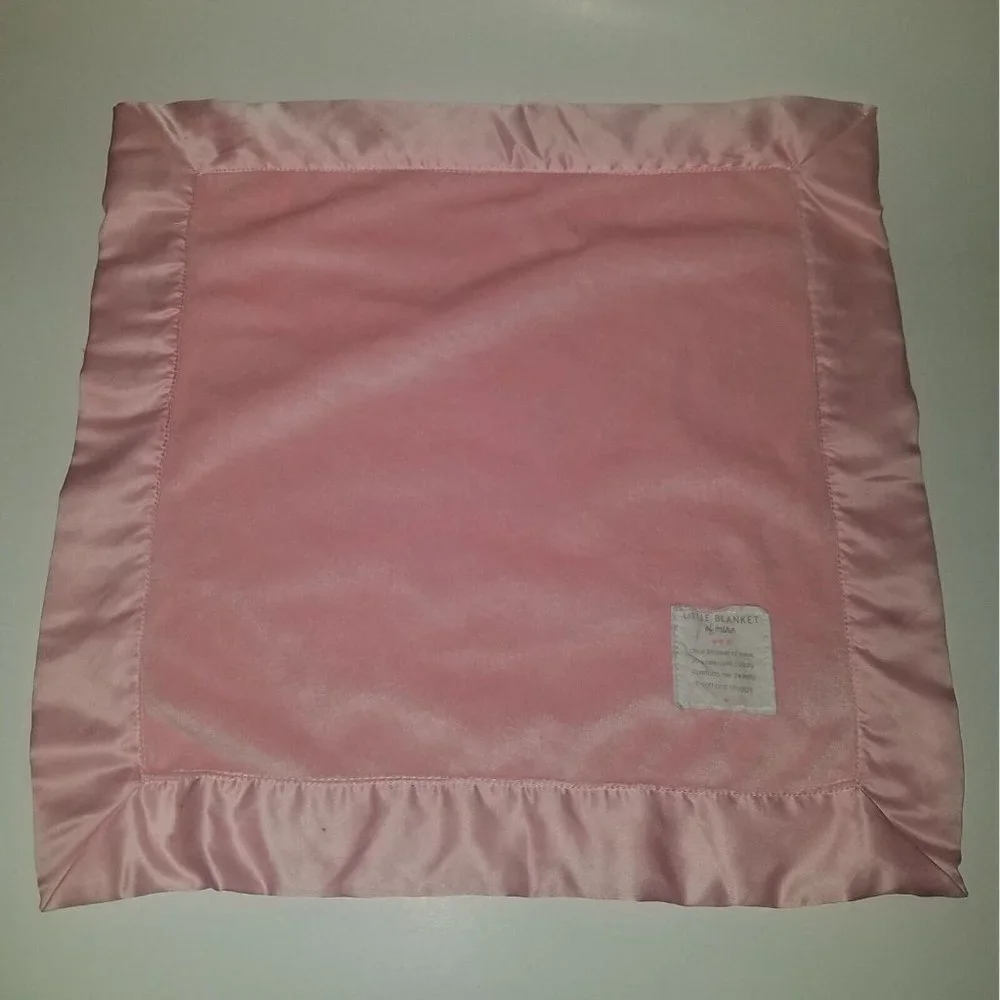 Carter's Child of Mine Little Blanket of Mine Square Lovey 16x16 Solid Pink Baby